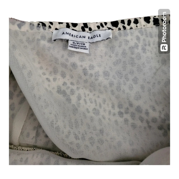 đź’•American eagle cotton and linen blend leopard print dress - Picture 3 of 6